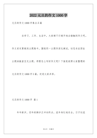 2024元旦的作文1000字_6