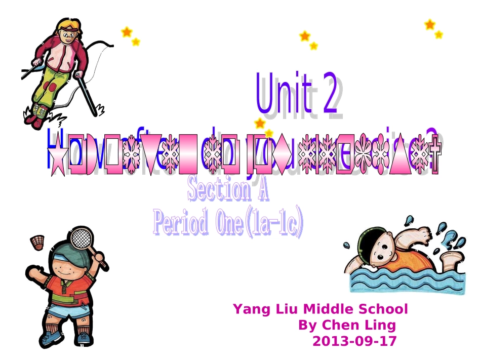 2013秋人教版英语八年级上Unit2课件1_第1页