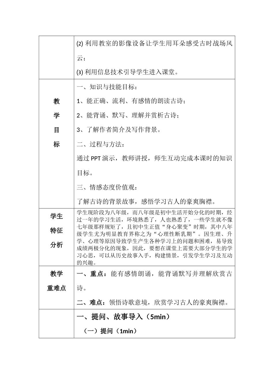 八年级上册古诗《赤壁》教学设计_第2页