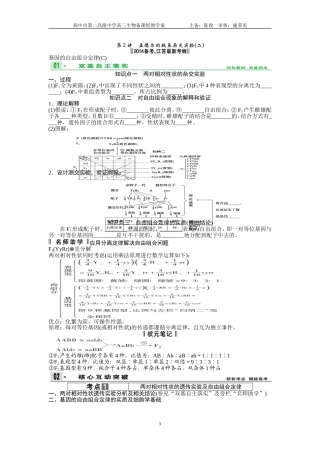 基因的自由组合定律