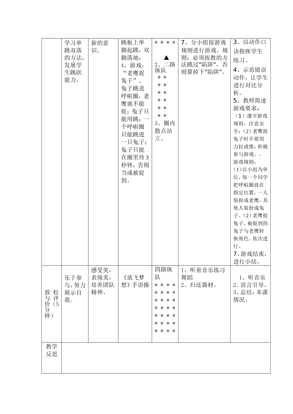 体育与健康水平一《单脚起跳双脚落地跳远》教学设计_第2页