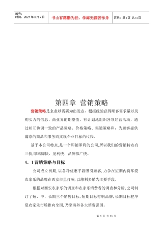 营销策略简要论述