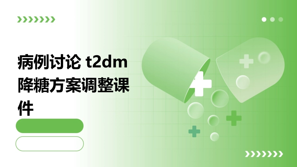 病例讨论T2DM降糖方案调整课件_第1页