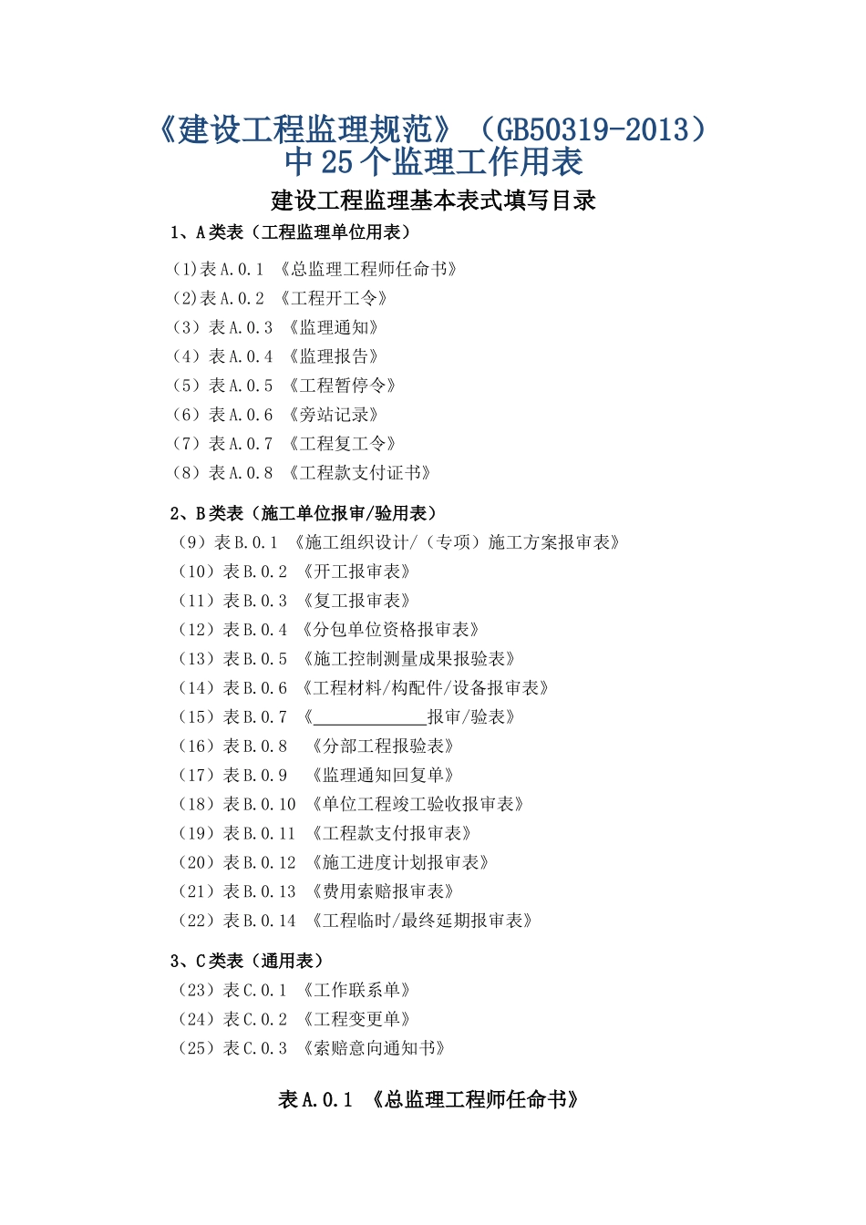 最新2013版规范(GB50319-2013-建设工程监理规范中用表)_第1页