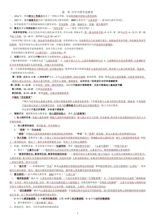 《学前教育概论》复习笔记---第二次考试