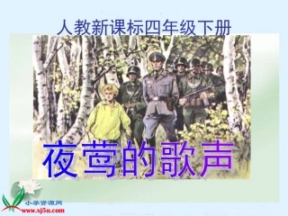 人教新课标四年级语文下册《夜莺的歌声》PPT课件