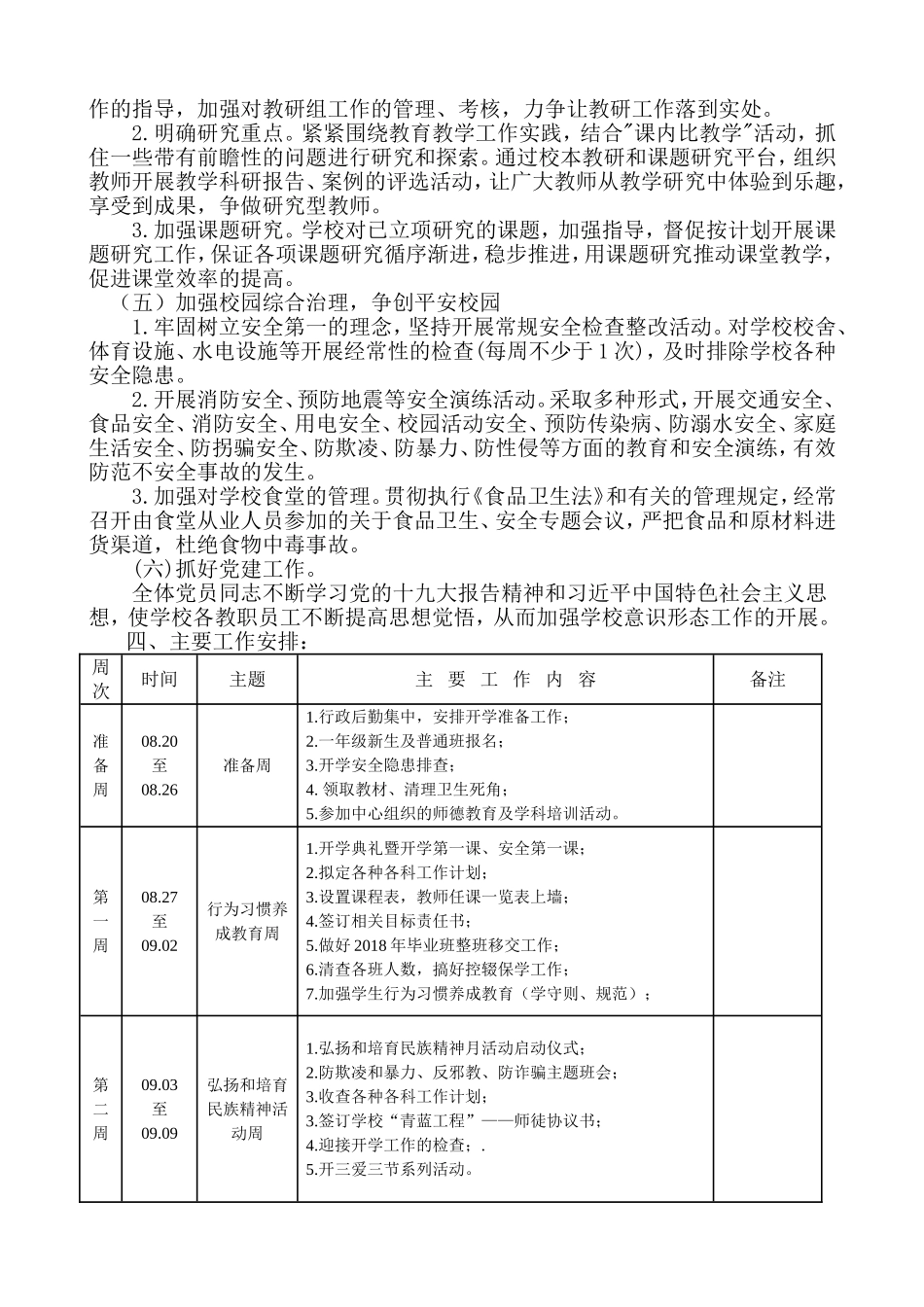 2018年秋学校工作计划_第3页