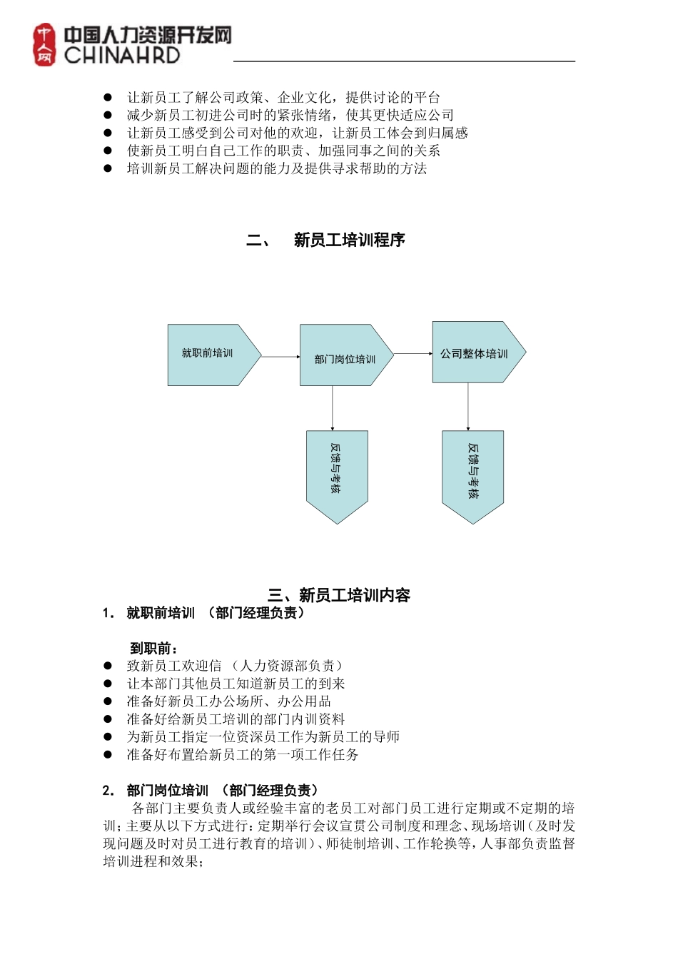 新员工入职培训流程(附表格)_第2页