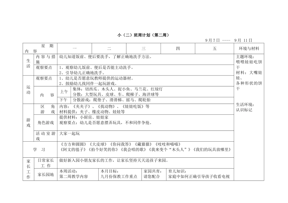 周计划(小班上)_第2页