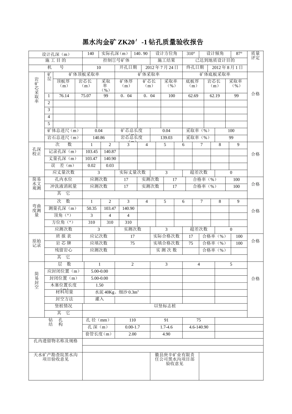 钻探编录全部表格_第1页