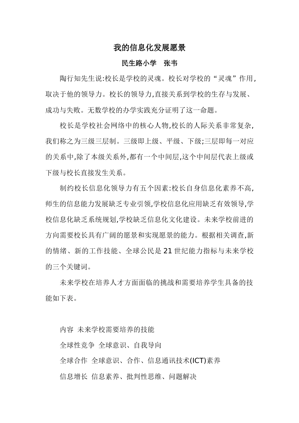 我的信息化发展愿景_第1页