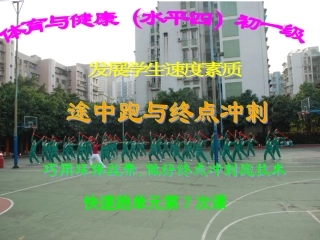 《途中跑与终点冲刺》的说课教案