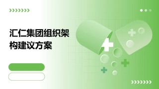 汇仁集团组织架构建议方案课件