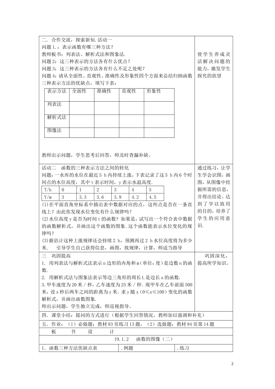 《函数的图像》教学设计_第2页