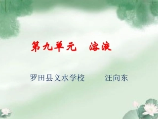 《溶解度》课件