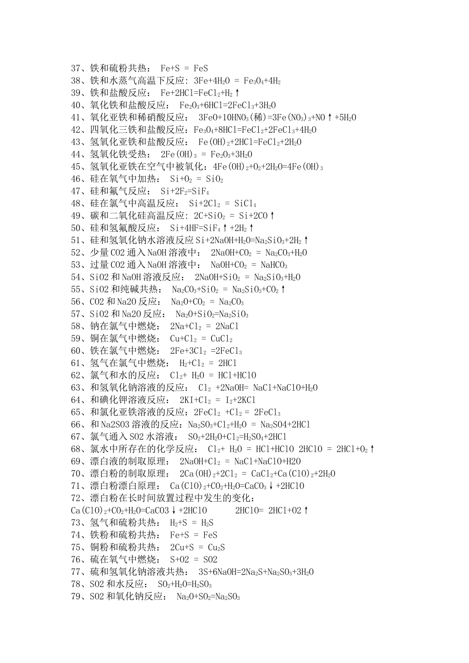 元素化合物方程式_第2页