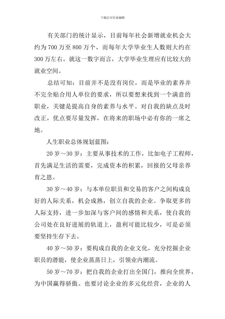 大学生职业生涯规划范文_第3页