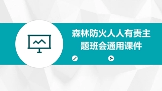 森林防火人人有责主题班会通用课件