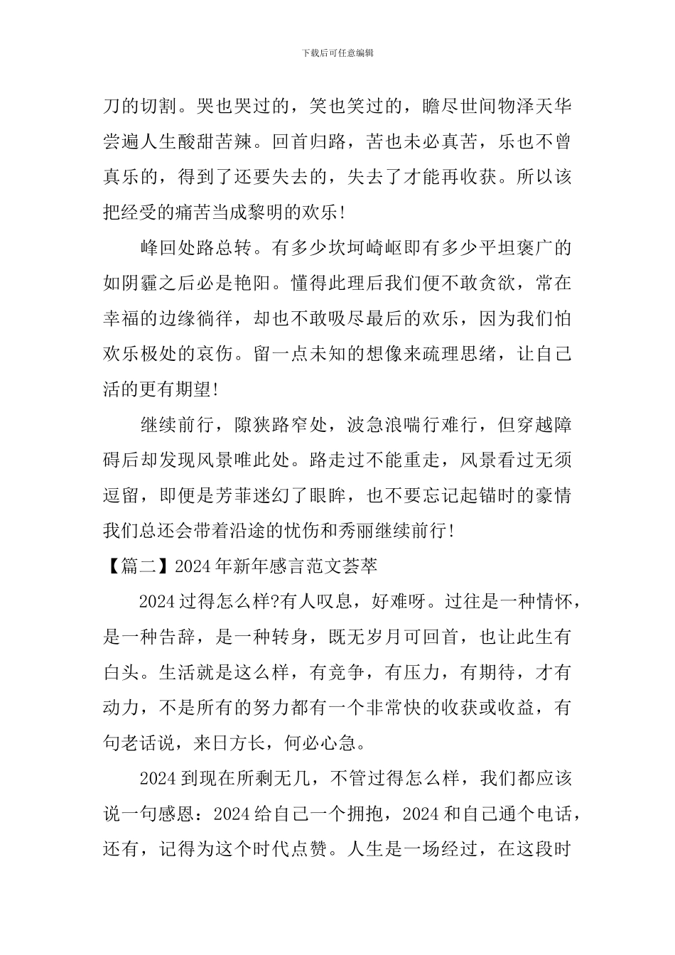 2024年新年感言范文荟萃_第2页