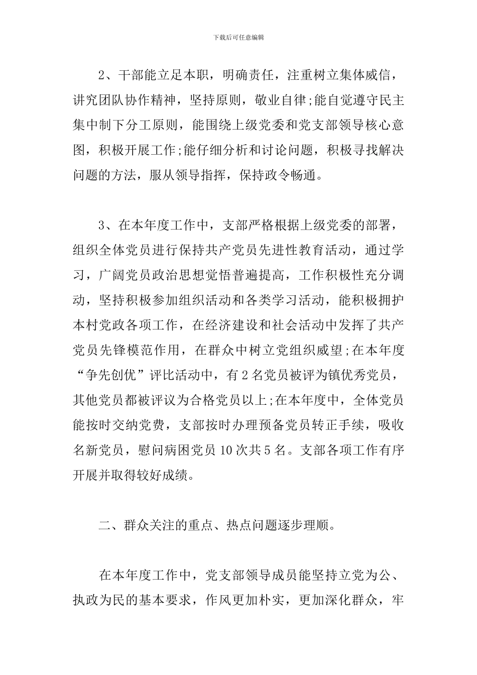 村团支部年度个人工作总结范文_第2页