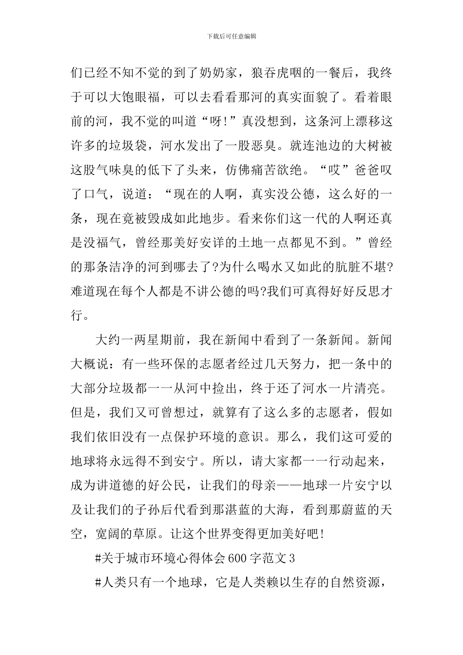 关于城市环境心得体会600字_第3页
