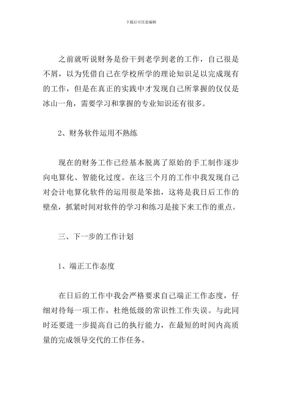 审计员岗位试用期工作总结怎么写_第3页