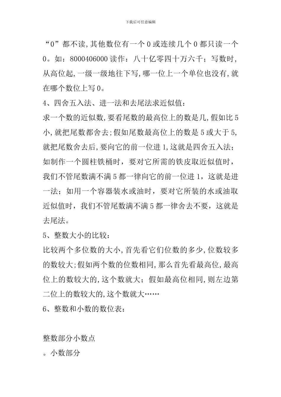 2024年人教版六年级数学总复习提纲_第2页