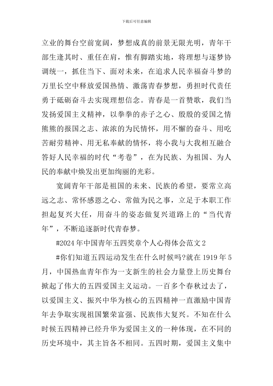 2024年中国青年五四奖章个人心得体会_第3页