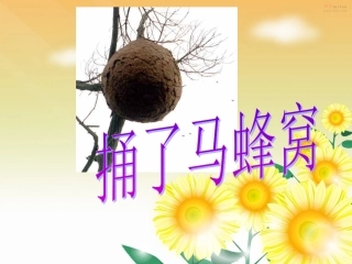 捅了马蜂窝教学课件