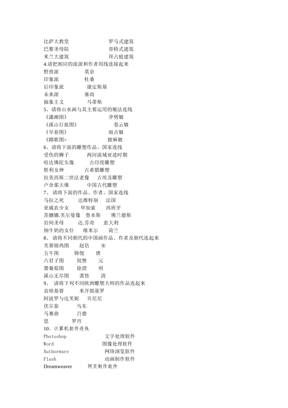 美术理论题库二_第2页