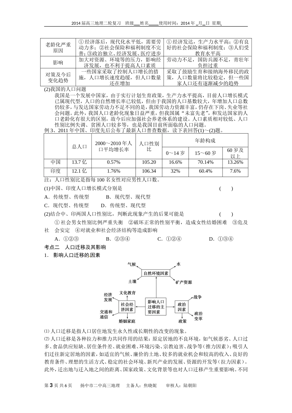专题12、人口与地理环境_第3页
