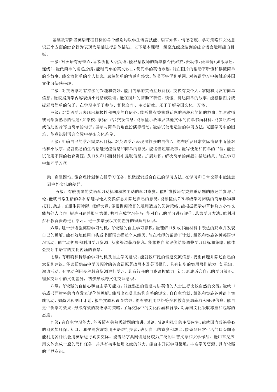 英语课程标准2015_第3页