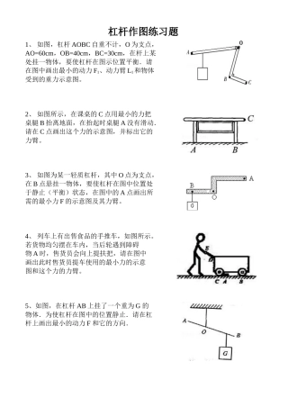 杠杆作图练习题