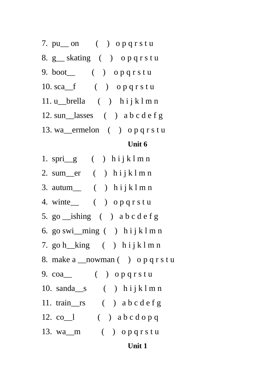 填词游戏unit1-6_第2页
