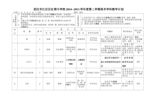 2015一下美术教学计划