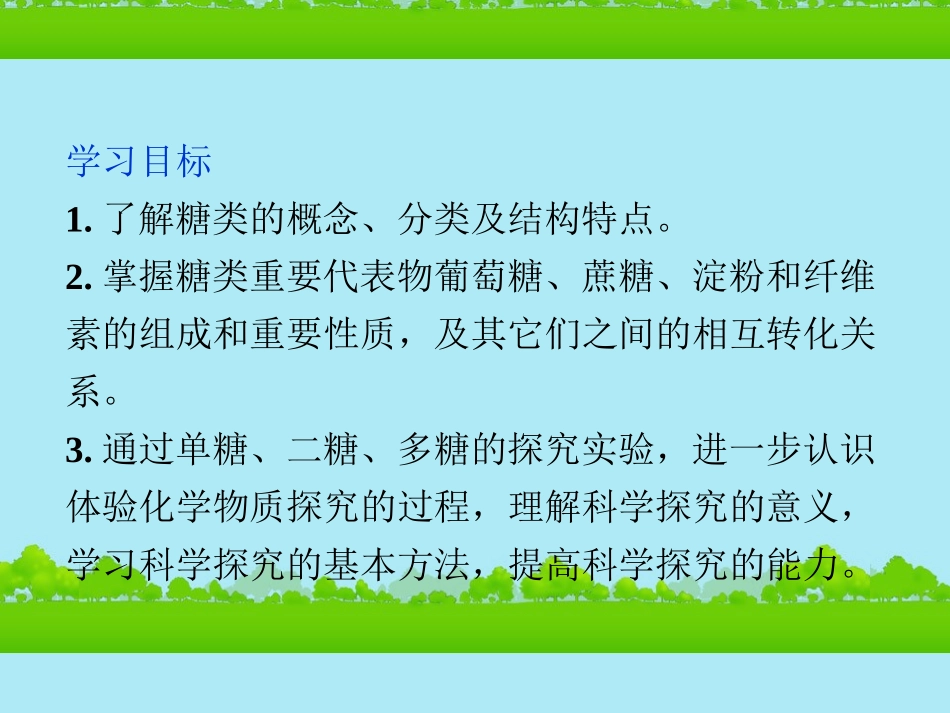 陕西省汉中市陕飞二中2012届高三生物总复习-第4章第二节-糖类课件-新人教版_第3页