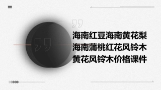 海南红豆海南黄花梨海南蒲桃红花风铃木黄花风铃木价格课件
