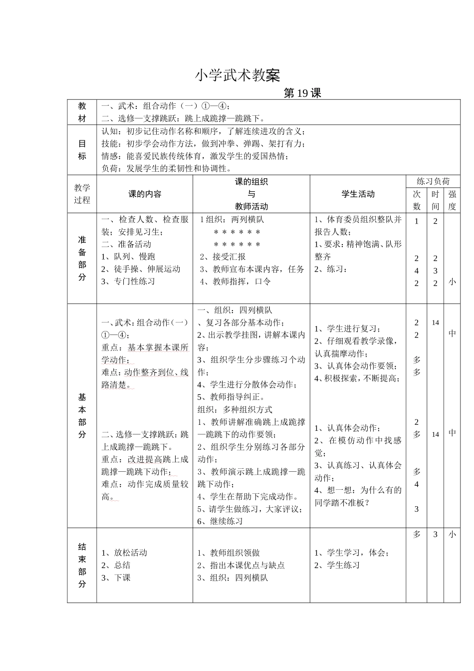 小学武术教案_第1页