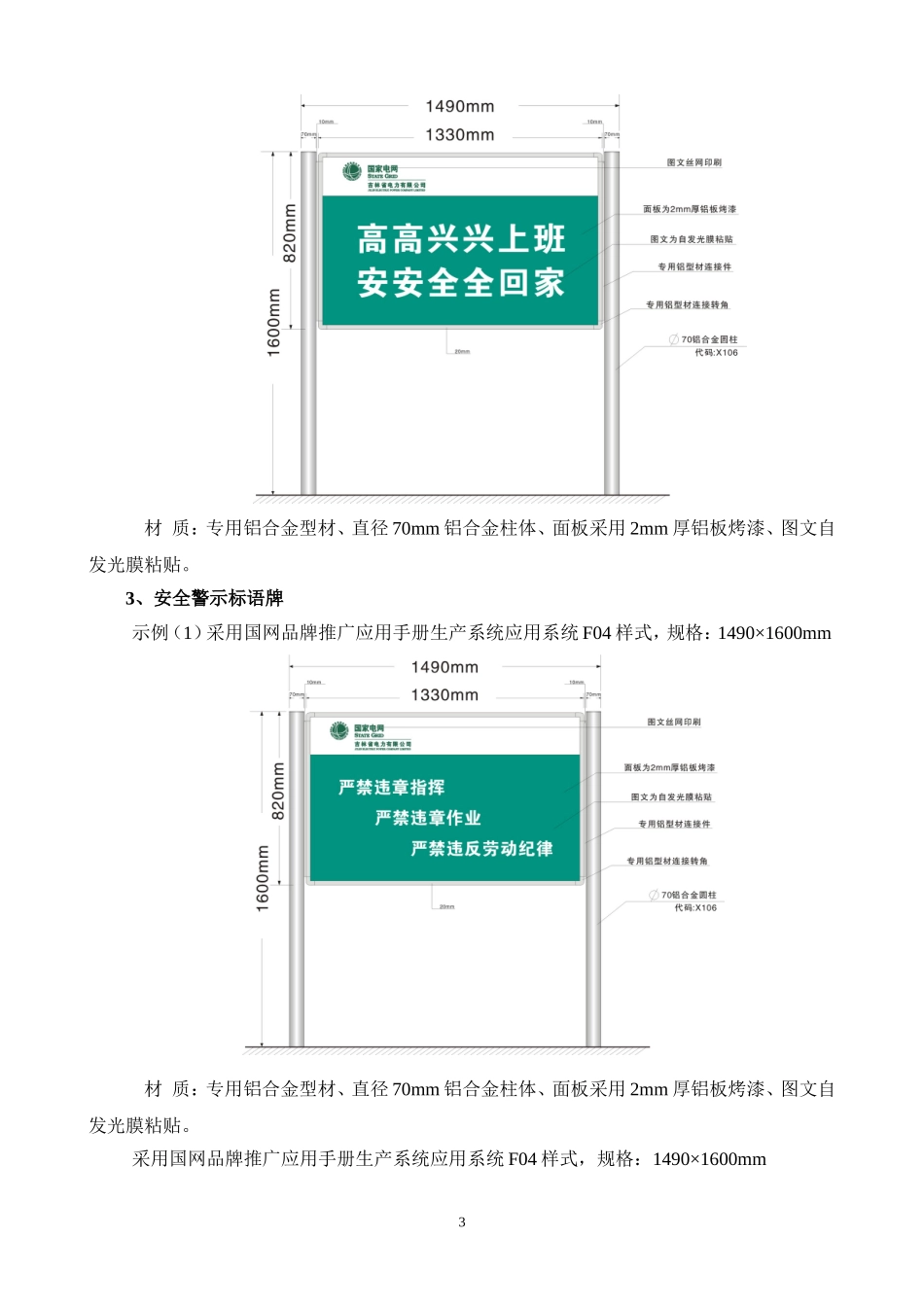 变电站安全警示标志和临时围栏设置实施方案_第3页
