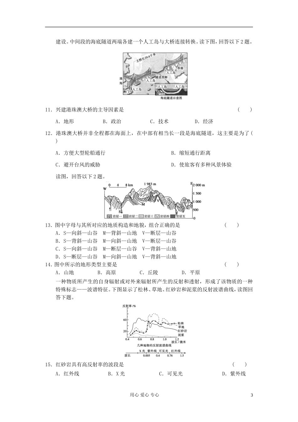 2012届高考地理二轮复习专题综合训练16_第3页