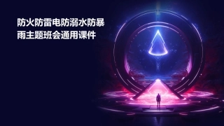 防火防雷电防溺水防暴雨主题班会通用课件