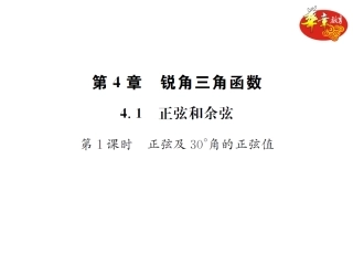 第1课时-正弦及30°角的正弦值