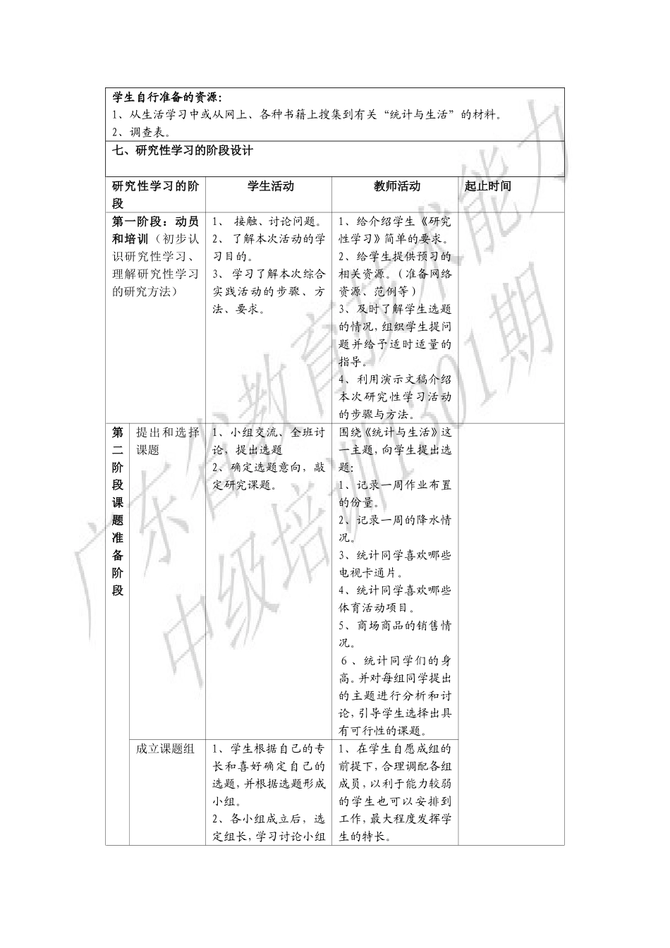 《统计与生活》研究性学习方案李龙_第3页