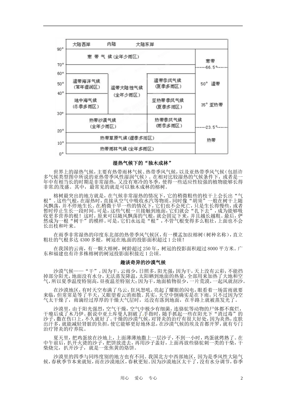 河北省承德市平安堡中学七年级地理上册《4.4-世界主要气候类型》素材-湘教版_第2页
