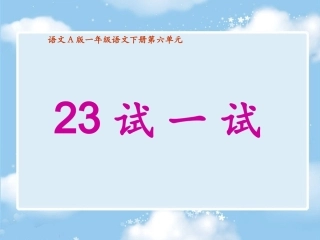 (语文A版)一年级语文下册课件试一试