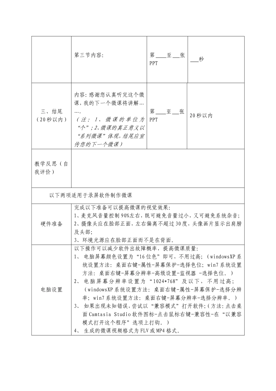 微课教学设计参考模板1 (2)_第2页