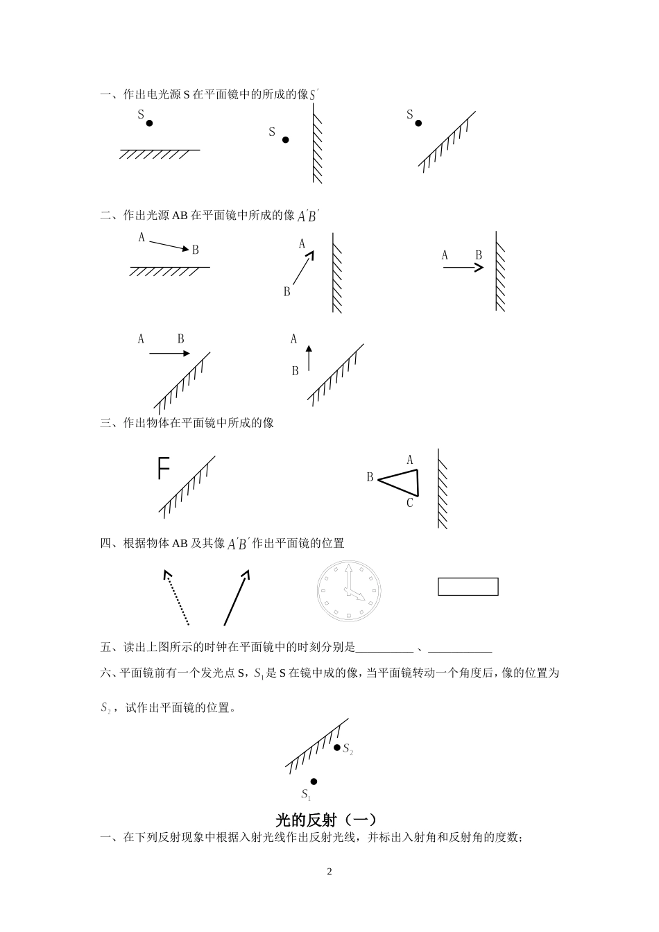 光学作图专题练习_第2页