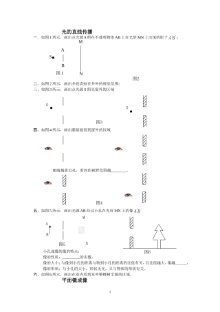 光学作图专题练习