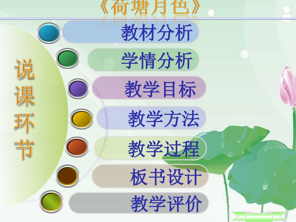 《荷塘月色》说课(正式用)_第2页