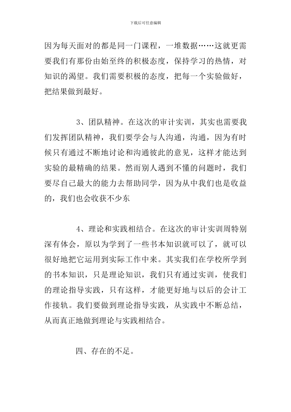 优秀5篇审计实训个人心得体会简短_第3页